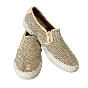 Frye Men's Gia Slip on shoe size 10 casual going out neutral canvas leather